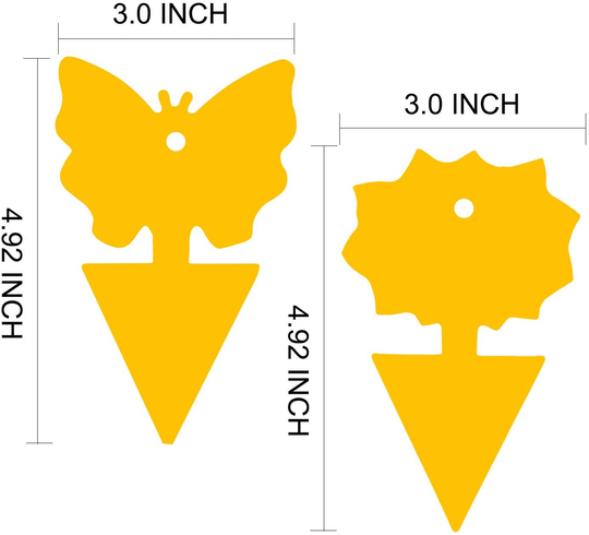 USKICH Sticky Trap Fruit Fly and Gnat Trap Sticky Bug Traps Fungus Traps for Indoor/Outdoor ,Insect Catcher for White Flies,Mosquitoes,Fungus Gnats,Lying Insects (36 Pcs Yellow )
