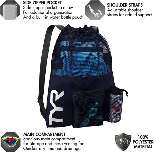 TYR LBMMB3401ALL Big Mesh Mummy Backpack Navy All