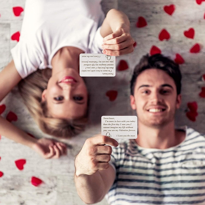 Valentine's Day Engraved Wallet Insert Card- Men's Wallet Card Inserts to Husband, Boyfriend on Anniversary, Birthday, Valentine, Thanksgiving