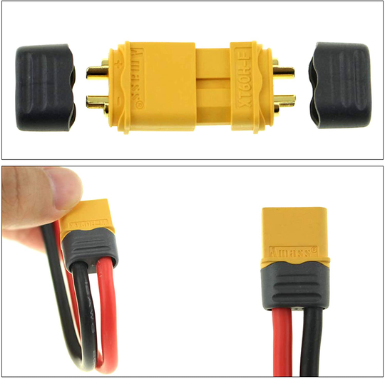 Amass 10 Pair XT60H Bullet Connector Plug Upgrated of XT60 Sheath Female & Male Gold Plated for RC Parts … … …