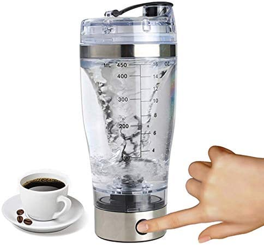 Portable Electric Protein Shaker Mixing Bottle 15oz