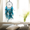 Dream Catcher, Native American HandmadeTassels Boho Feather Dream Catchers with LED Light, Dreamcathers Gift for Bedroom Home Hanging Decor (Blue)