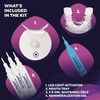 DrDent Premium Teeth Whitening Kit - LED Light, Carbamide Peroxide (3) 5ml Gel Syringes, (1) Remineralization Gel and Tray. Built-in 10-Minute Timer - Restores Your Gleaming White Smile