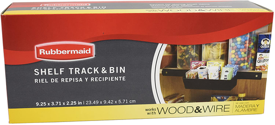 Rubbermaid Pantry Organization Shelf Track and Bin
