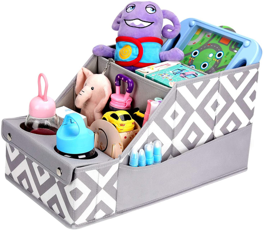 Collapsible Front & Backseat Car Organizer with Movable Divider