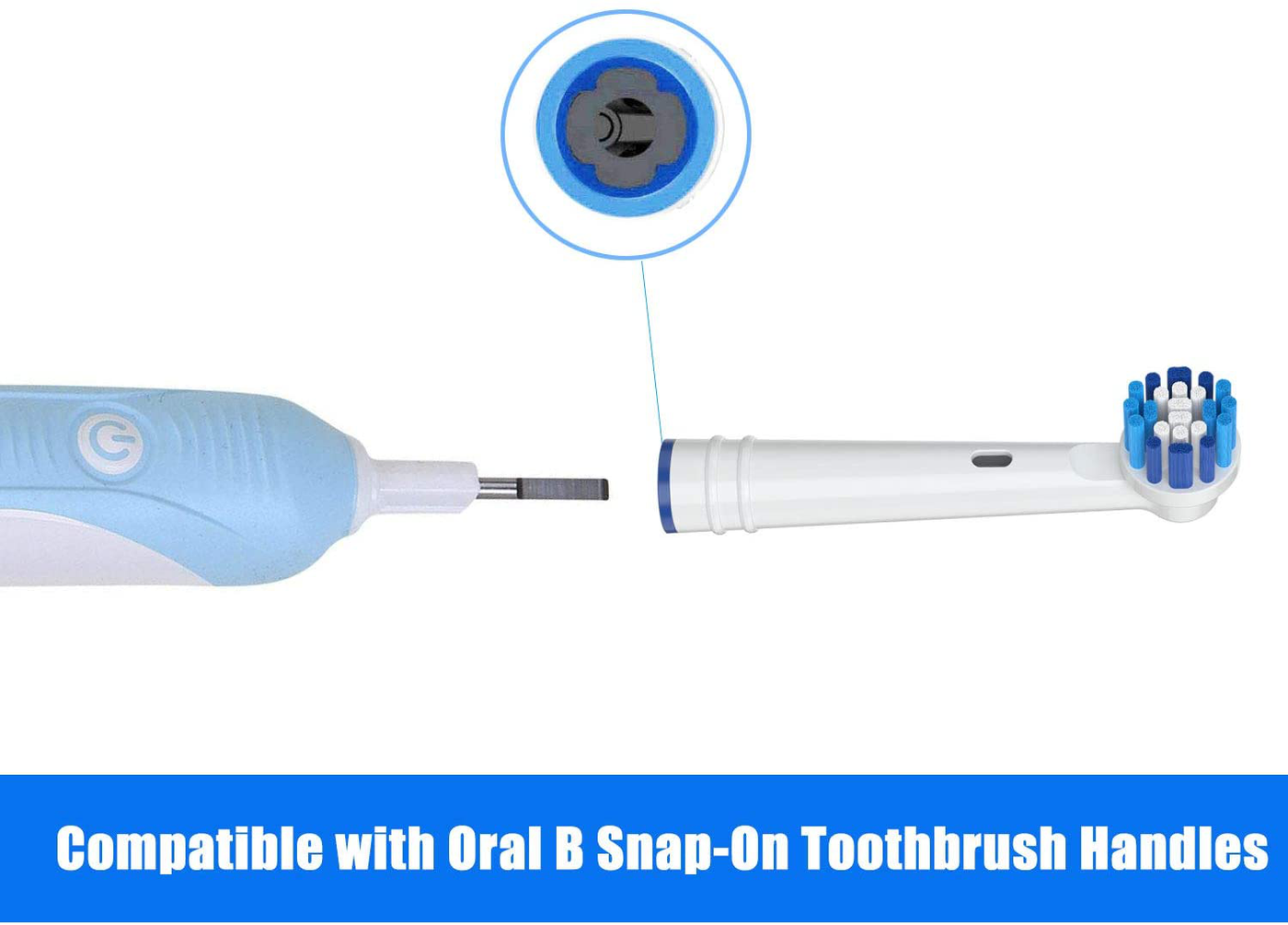 Replacement Toothbrush Heads for Oral-B, 4 Pack Replacement Heads Compatible with Oral B Braun Electric Toothbrush