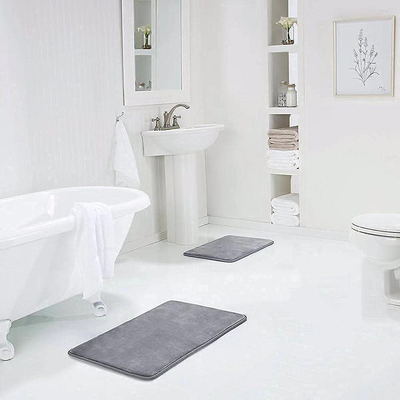Memory Foam Bath Mat Rug for Bathroom Non Slip Thick Bathroom Rugs and Mats Extra Soft Comfortable, Super Absorbent and Machine Washable