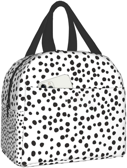 Easy Insulated Lunch Bags for Women Men, Cute Reusable Lunch Boxes Small Suitable Girls Boys Teens Work Picnic Travel, White Marble