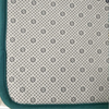 Non Slip Bath Rug Thick Synthetic Sponge and Super Soft Flannel Fabric, Absorbent 16" W x 24" L--Solid Teal