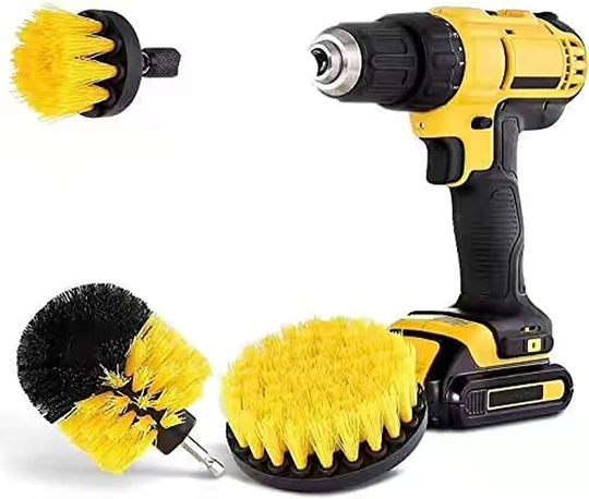 3 Pack All Purpose Drill Brush Power Scrubber Cleaning Brush Set