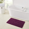 Luxury Diamond Chenille Bath Rug, Non-Slip, Absorbent Plush Bath Mat for Tub, Shower and Bathroom