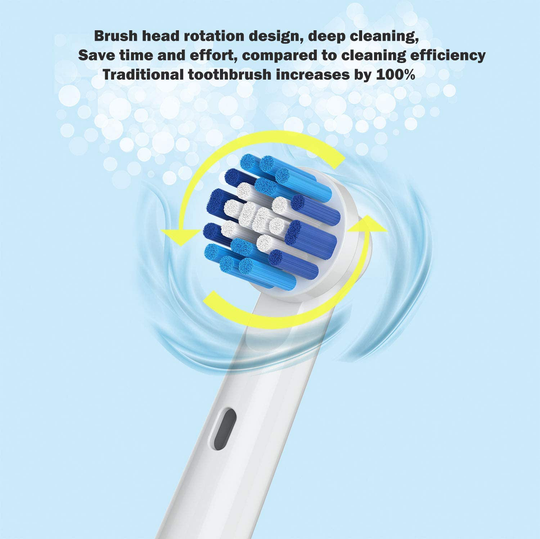 Replacement Toothbrush Heads for Oral-B, 4 Pack Replacement Heads Compatible with Oral B Braun Electric Toothbrush