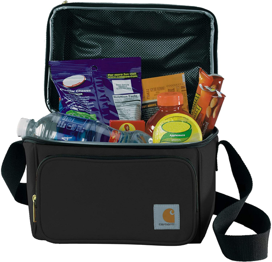 Carhartt Deluxe Dual Compartment Insulated Lunch Cooler Bag, Black