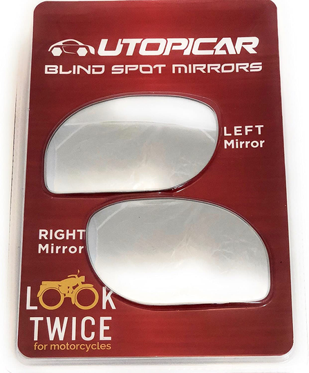 Blind Spot Mirrors Unique design Car Door mirrors | Mirror for blind side engineered by Utopicar for larger image and traffic safety