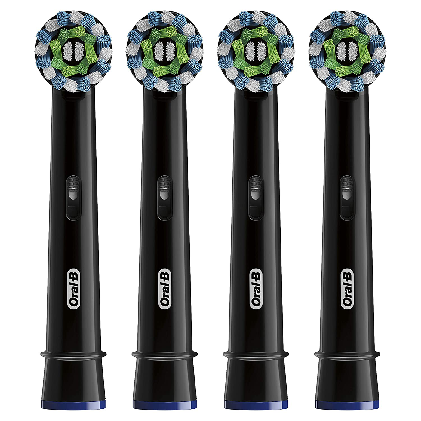 Oral-b Crossaction Electric Toothbrush Replacement Brush Head Refills, Black, 4 Count