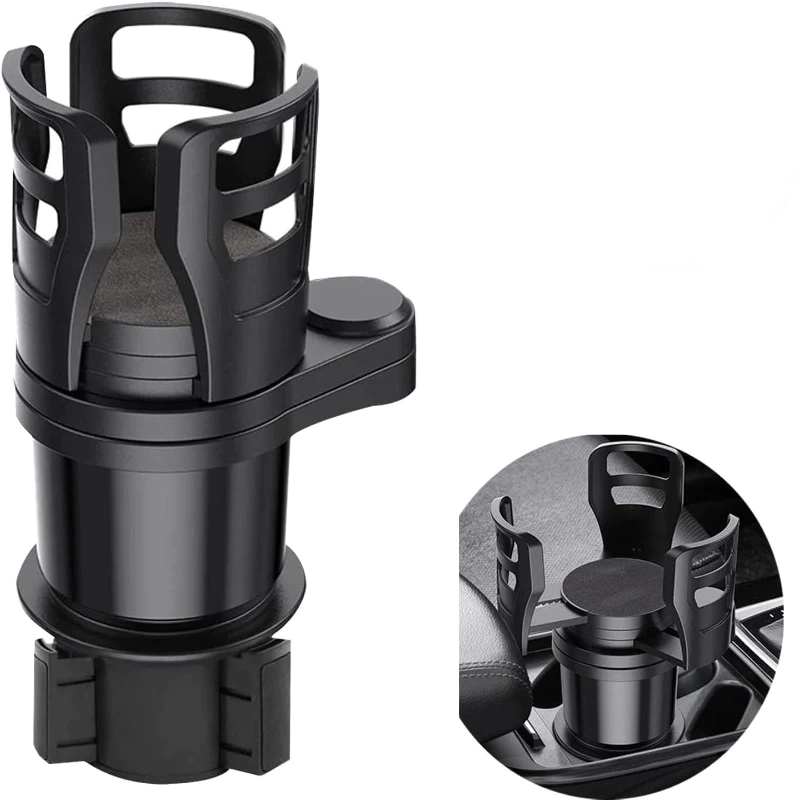 Car Cup Holder Expander, 2 in 1 Multifunctional Vehicle Mounted Cup Holder with Adjustable Base