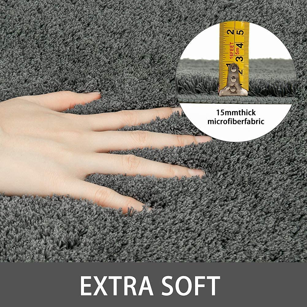 Bathroom Rug Mat Non Slip Bath Mat Machine Washable Dry Comfortable Floor Carpet Extra Absorbent and Soft