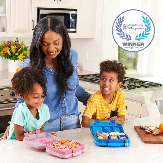 Bentgo Kids Prints Leak-Proof, 5-Compartment Bento-Style Kids Lunch Box - Ideal Portion Sizes for Ages 3 to 7 - BPA-Free, Dishwasher Safe, Food-Safe Materials (Tropical)