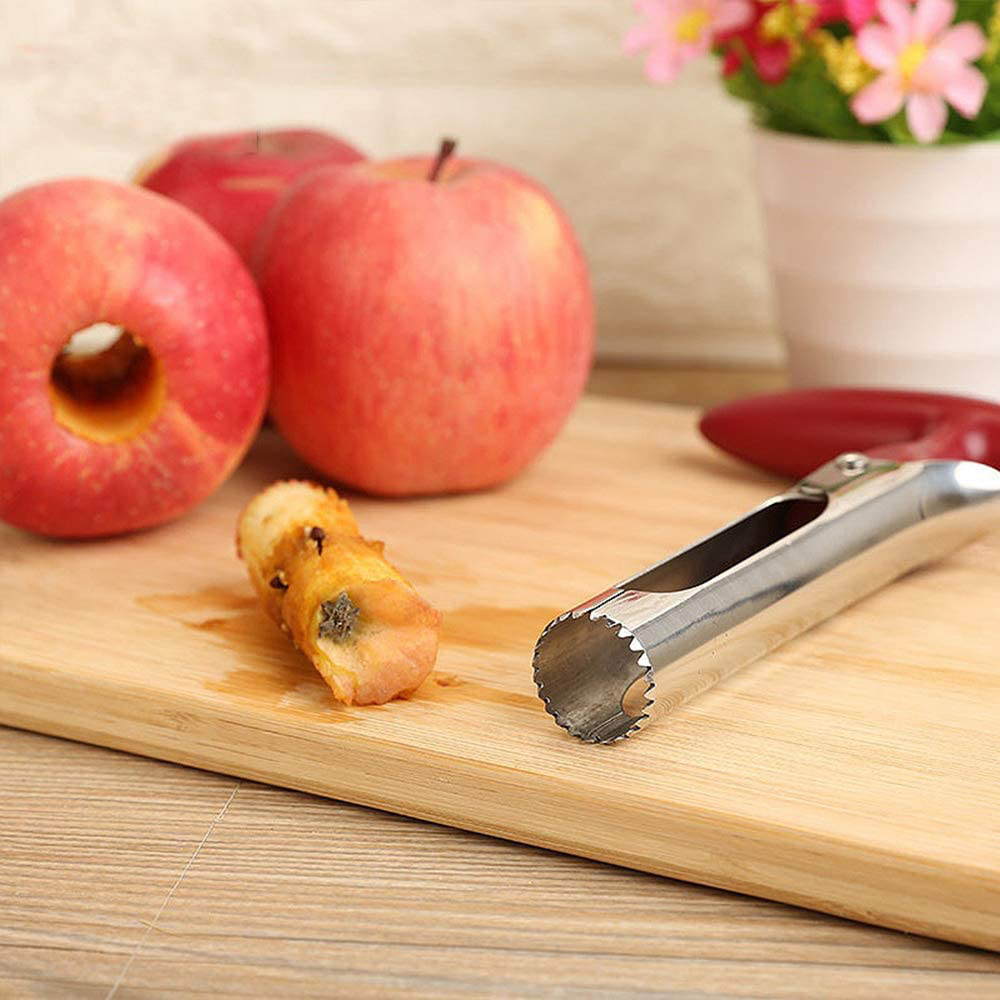 AKIRO apple Corer, Stainless Steel Kitchen Gadget Tool Fruit Seeder Core Remover Fruit Vegetable Tools Apple Pear Corer Easy Twist Fruits Tools Core Seed Remover