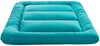 Japanese Floor Mattress Futon Mattress, Thicken Tatami Mat Sleeping Pad Foldable Roll Up Mattress Boys Girls Dormitory Mattress Pad Kids Floor Lounger Bed Couches and Sofas, Turquoise, Twin Size