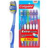 6 Pack Soft Or Medium Bristle Colgate Extra Clean Toothbrushes