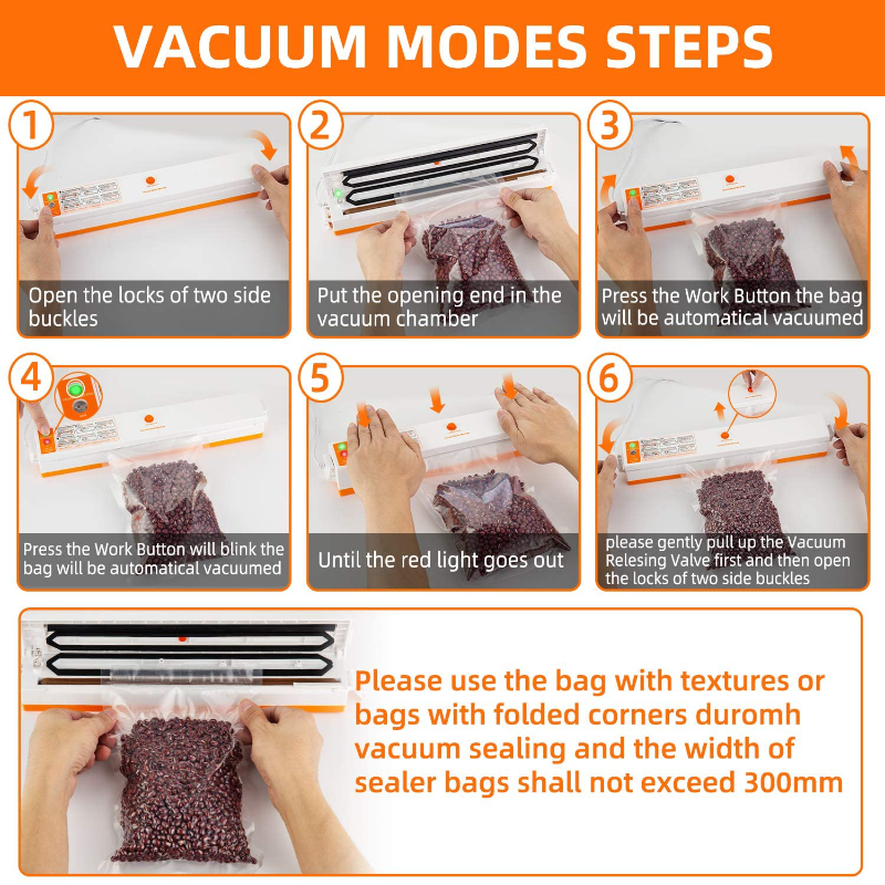 Food Saver Vacuum Sealing Machine Includes 15 Bags