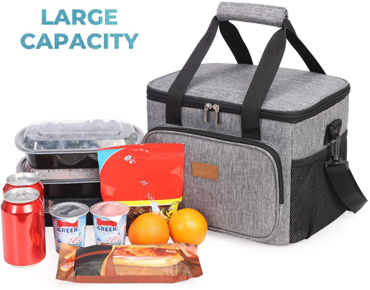 Lifewit Large Lunch Bag 24-Can (15L) Insulated Lunch Box Soft Cooler Cooling Tote for Adult Men Women, Black
