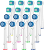 Replacement Toothbrush Heads for Oral B Braun Electric Toothbrush - 16 Pack Compatible with Oral B Cross Action/Pro1000/9000/ 500/3000/8000 Toothbrush