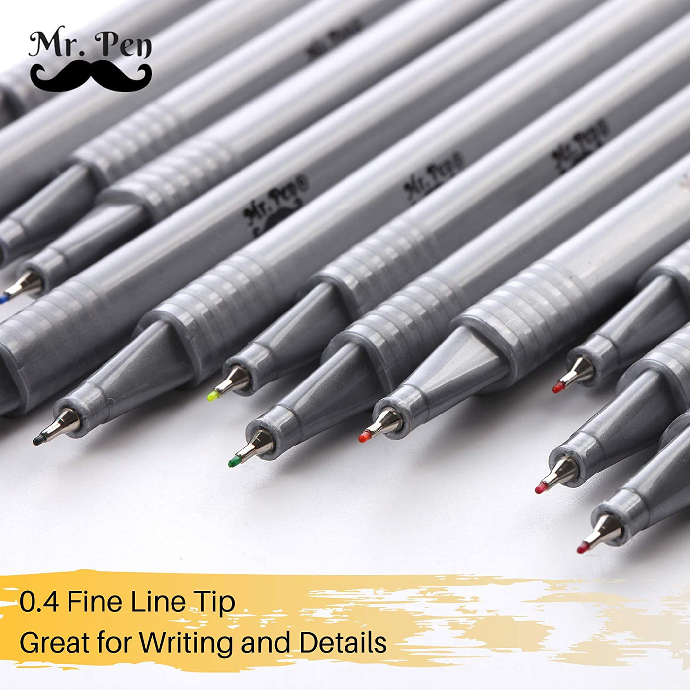 Mr. Pen- Fineliner Pens, 12 Pack, Pens Fine Point, Colored Pens, Journal Pens, Bible Journaling Pens, Journals Supplies, School Supplies, Pen Set, Art Pens, Writing Pens, Fine Tip Markers, Bible Pens