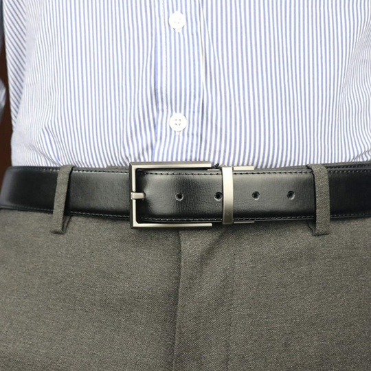 Men's Casual Reversible Leather Dress Belt