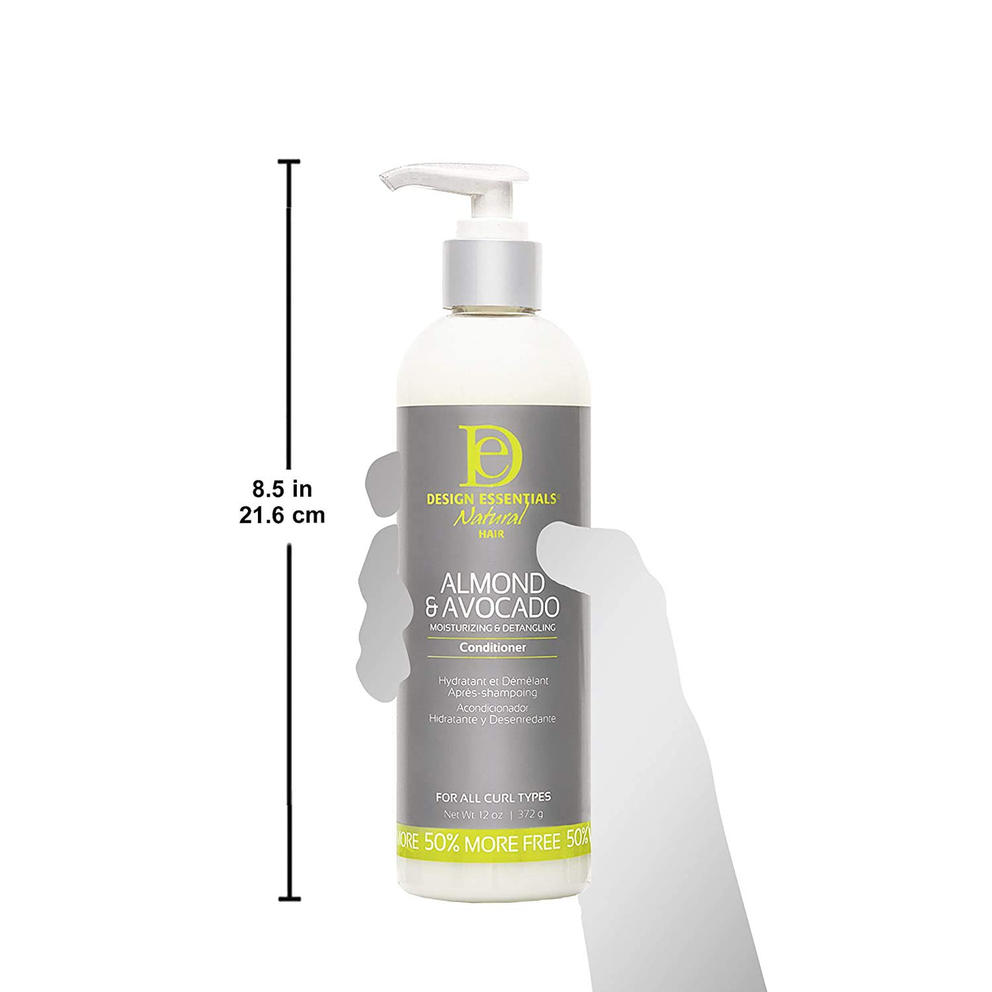 Design Essentials Moisturizing and Detangling Conditioner Almond and Avocado Collection, 8 Ounces