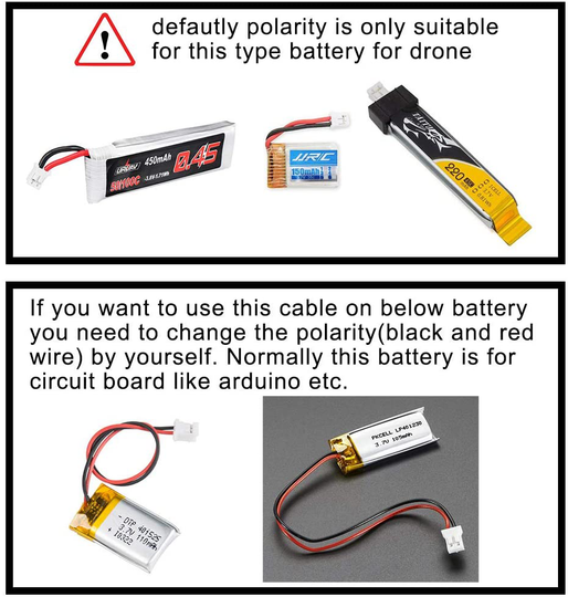10pcs Upgraded Tiny Whoop JST-PH 2.0 Male and Female Connector Cable for Battery JJRC H36 H67 Blade Inductrix E010 E013
