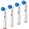 Replacement Brush Heads Compatible With Oral b- Sensitive Gum Care Electric Toothbrush Heads - Pk of 4 Generic Brushes Refill for Oralb Braun- Fits Oral-b 7000, Pro 1000 500 & More!