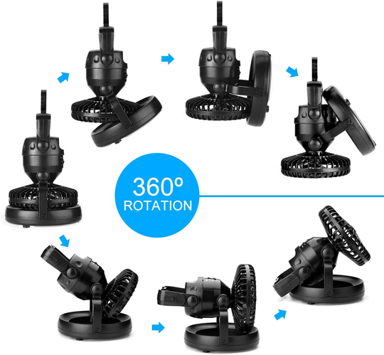 Odoland Portable LED Camping Lantern with Ceiling Fan - Hurricane Emergency Survival Kit