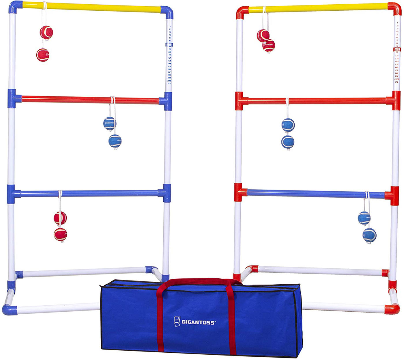 GoSports Premium Ladder Toss Outdoor Game Set with 6 Bolo Balls, Travel Carrying Case and Score Trackers - Choose Between Standard and Giant Size Sets
