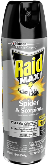Raid Spider and Scorpion Killer, Kills spiders, scorpions, roaches, ants, Waterbugs, earwigs, 12 Oz