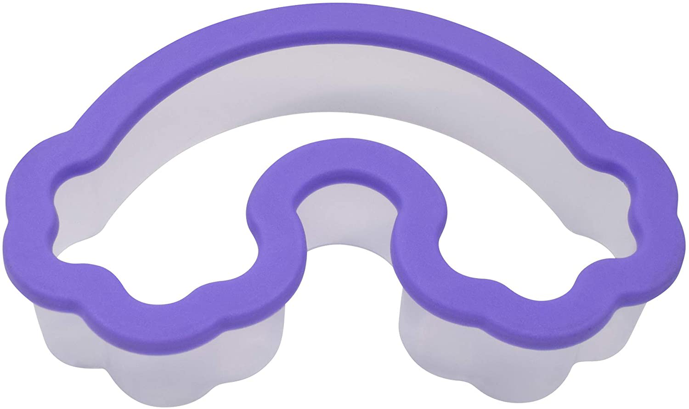 R & M International Rainbow Soft-Grip Cookie Cutter, One Size, Purple