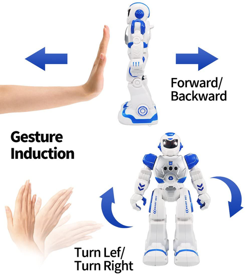 Remote Control Robot For Kids ,Sikaye Intelligent Programmable Robot With Infrared Controller Toys,Dancing,Singing, Moonwalking and LED Eyes,Gesture Sensing Robot Kit For Childrens Entertainment (Red)