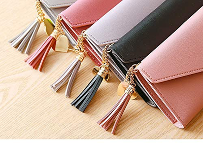 Womens Wallet Ultra Slim Pu Leather Credit Card Holder Clutch Hand holding trendy Wallets for Women