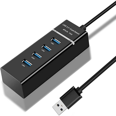 Portable 4 Port 3.0 USB Hub Adapter