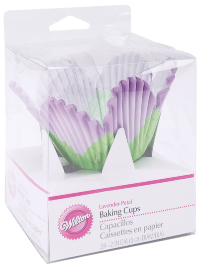 Wilton Lavender Petal Baking Cups, 24 Count