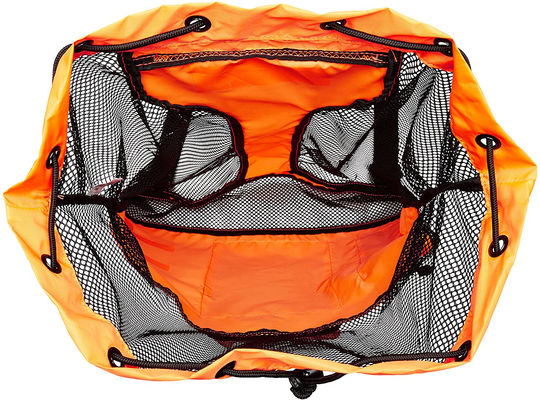 TYR Big Mesh Mummy Backpack For Wet Swimming, Gym, and Workout Gear , Orange