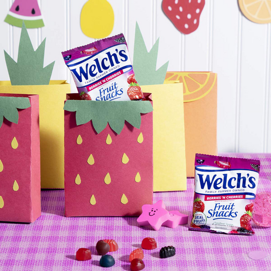 Welch's Fruit Snacks, Berries 'n Cherries, Gluten Free, Bulk Pack, 0.9 oz Individual Single Serve Bags (Pack of 40)