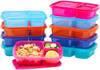 EasyLunchboxes - Bento Lunch Boxes - Reusable 3-Compartment Food Containers for School, Work, and Travel, Set of 10, (Classic)