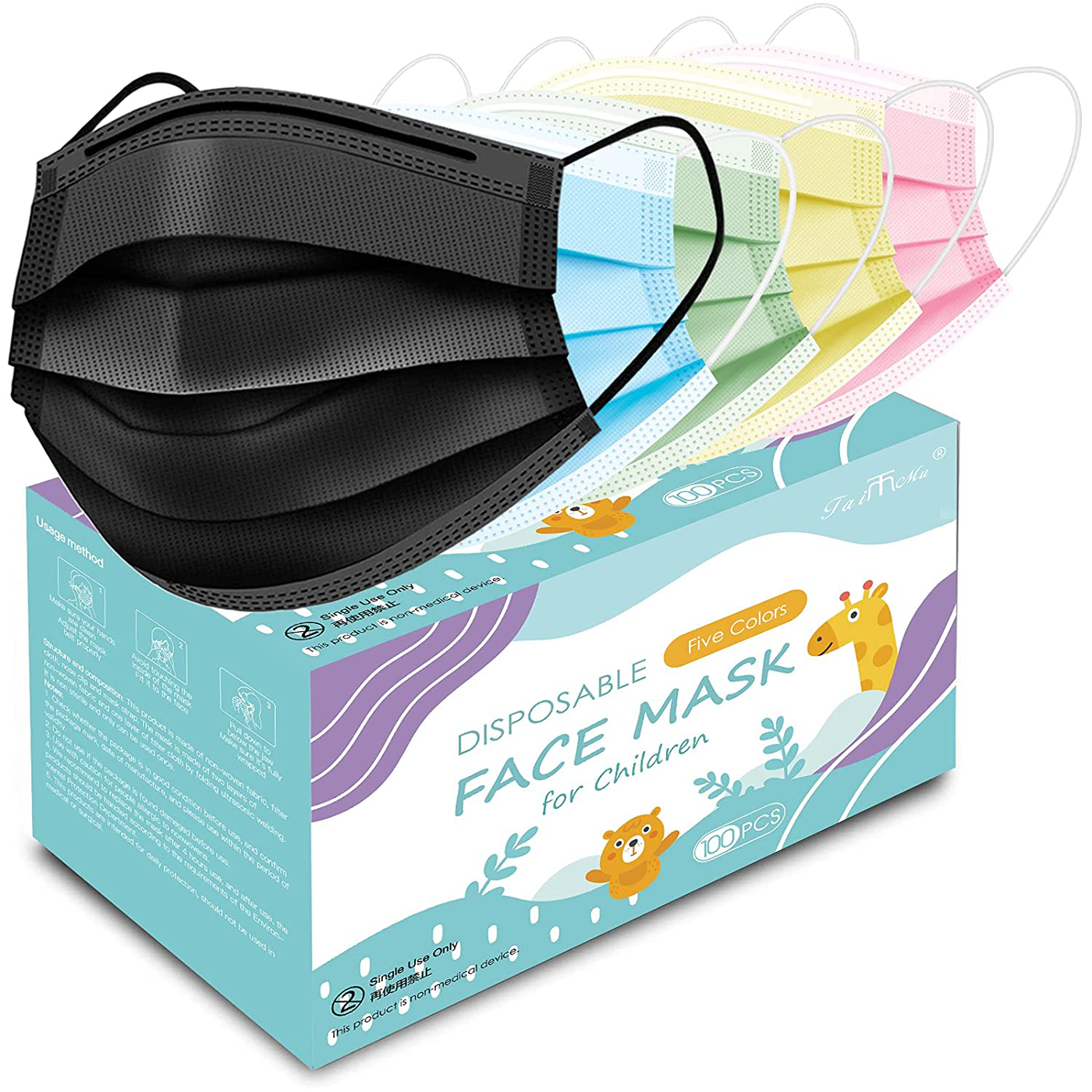 Multi Pack Kids Face Mask, Disposable Kids Masks for Protection Breathable
