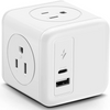 USB Outlet Extender with 2 USB Ports (1 USB C)