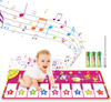 RenFox Kids Musical Keyboard Piano Mat, Electronic Music Play Blanket Dance Mat with 8 Different Animal Sound for Early Learning Education Toys Gift for Toddler Baby Boys Girls (Batteries Included)