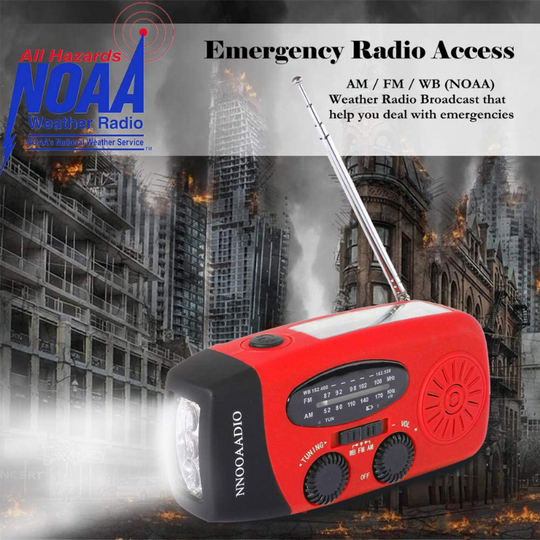 4 Way Rechargeable Emergency Hand Crank Survival Radio