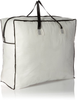 Household Essentials 2622 MightyStor Large Storage Bag with Handles | Clothing and Linen Storage Bag | White Tarp with Black Trim