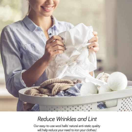 4 Pack 100% Organic XL Fabric Softener Wool Dryer Balls